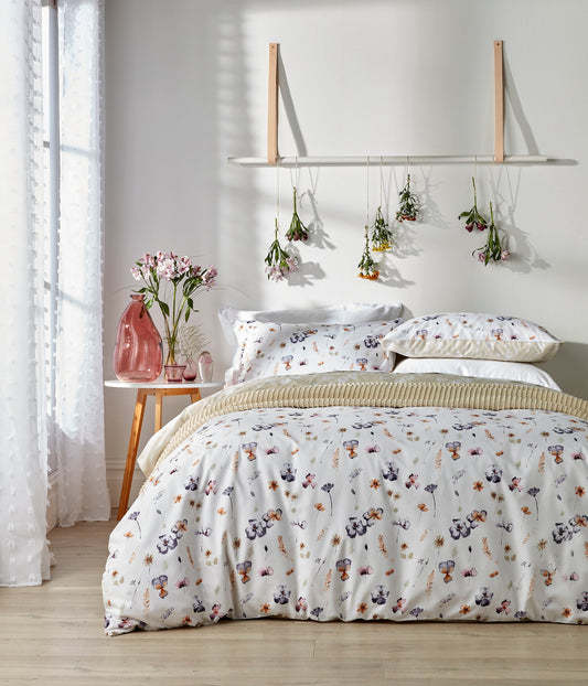 Pressed Flowers Pattern Bed Linen Set